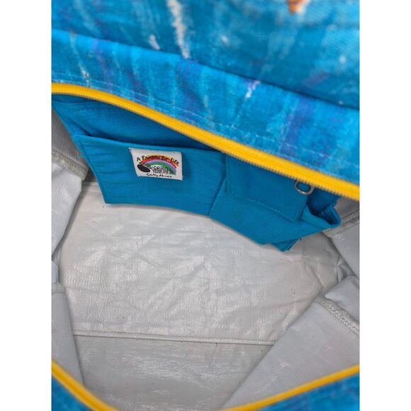 Sally Huss Colorful Coastal Scene Tote Beach Bag - Picture 5 of 5